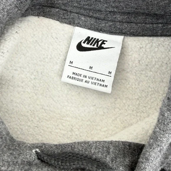 Nike Sportswear Club Fleece Pullover Hoodie Dark Gray Heather Men's Medium - Picture 4 of 7